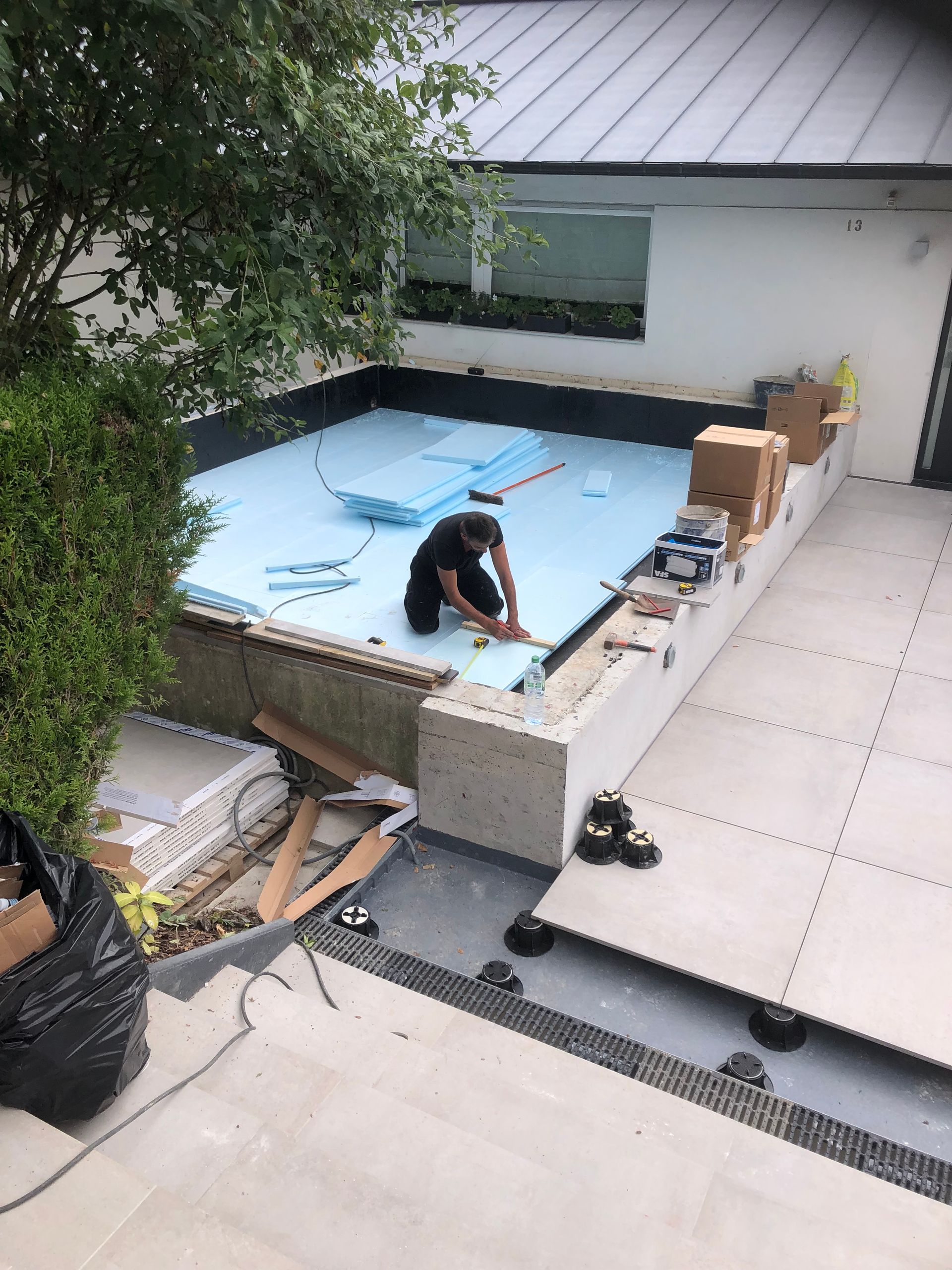 Création d'une terrasse sur plots