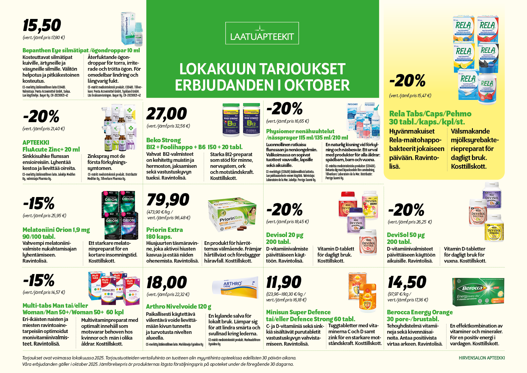 Kuukauden tarjoukset