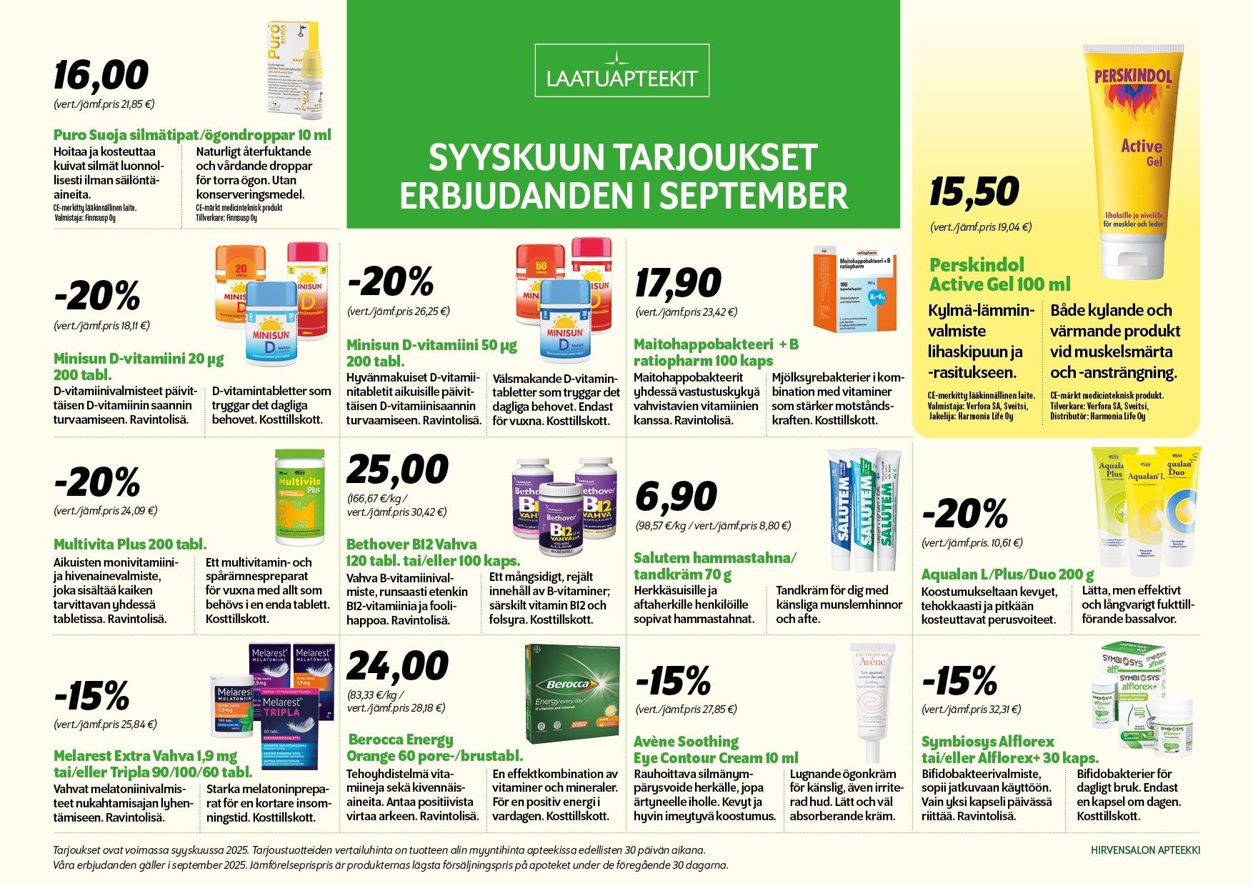 Kuukauden tarjoukset
