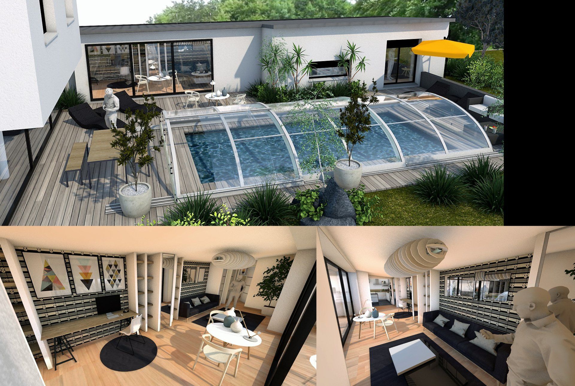 Extension d'un petit salon et d'une suite parentale