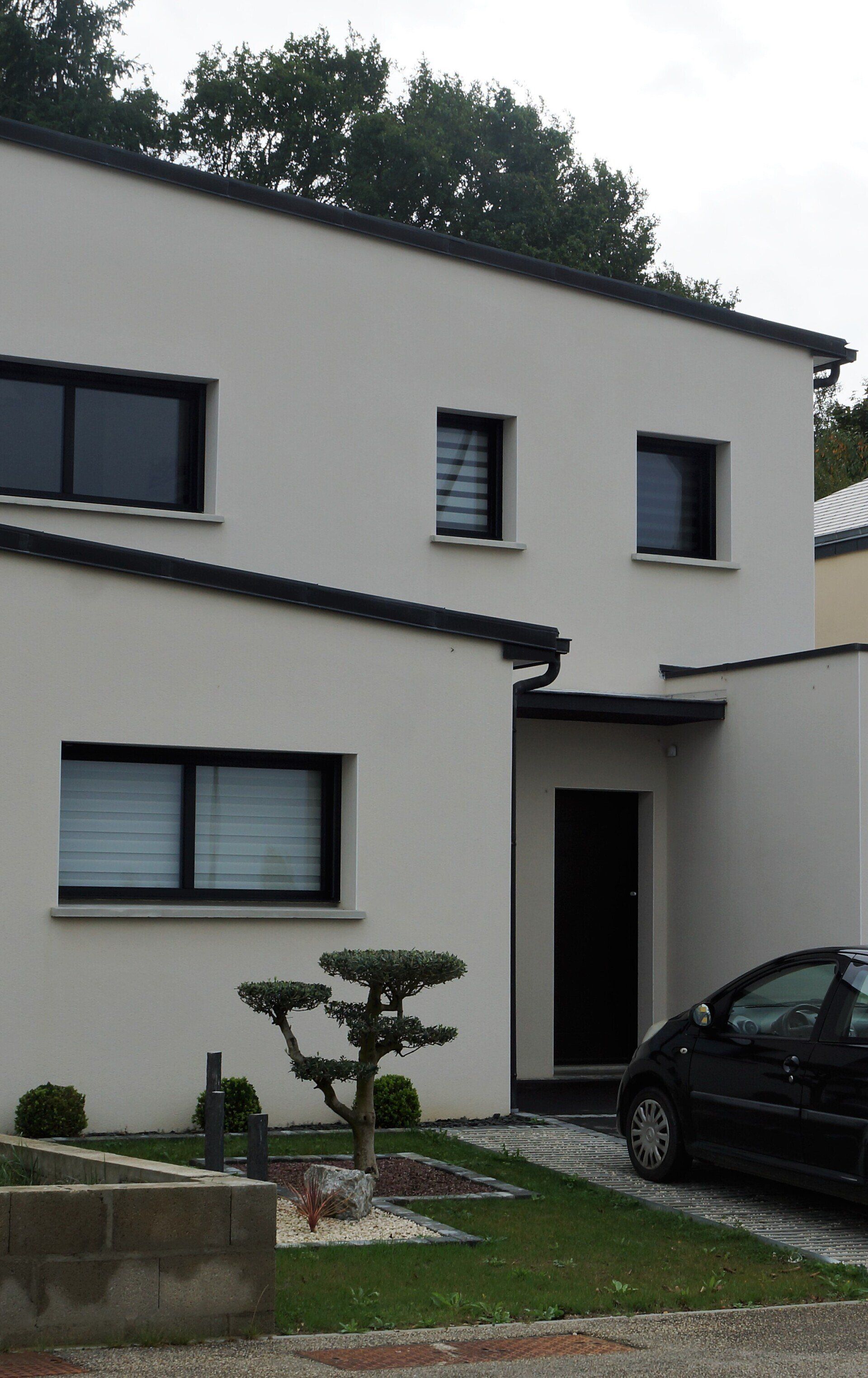 Maison à monopente en zinc