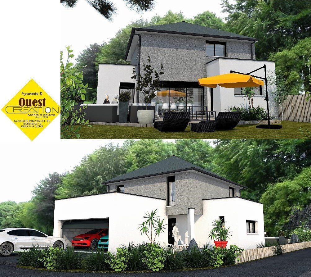 Maison avec toit en pointe de diamant