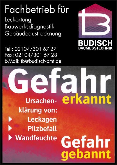 Ein Schild für eine Firma namens Budisch