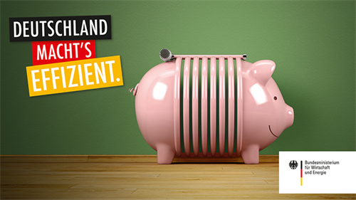 An advertisement for deutschland macht 's effizient
