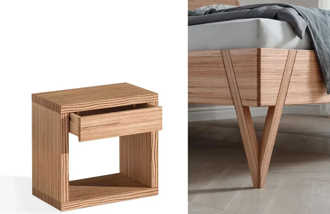Bett "Viva" in Designbuche