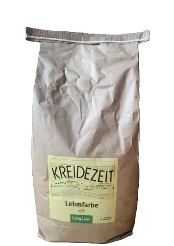 Lehmfarbe innen naturweiss Kreidezeit