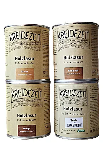 Holzlasur in 9 Farbt&ouml;nen