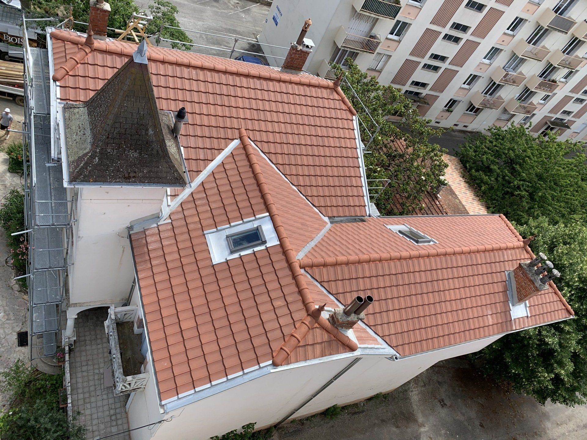 Couverture vue de haut