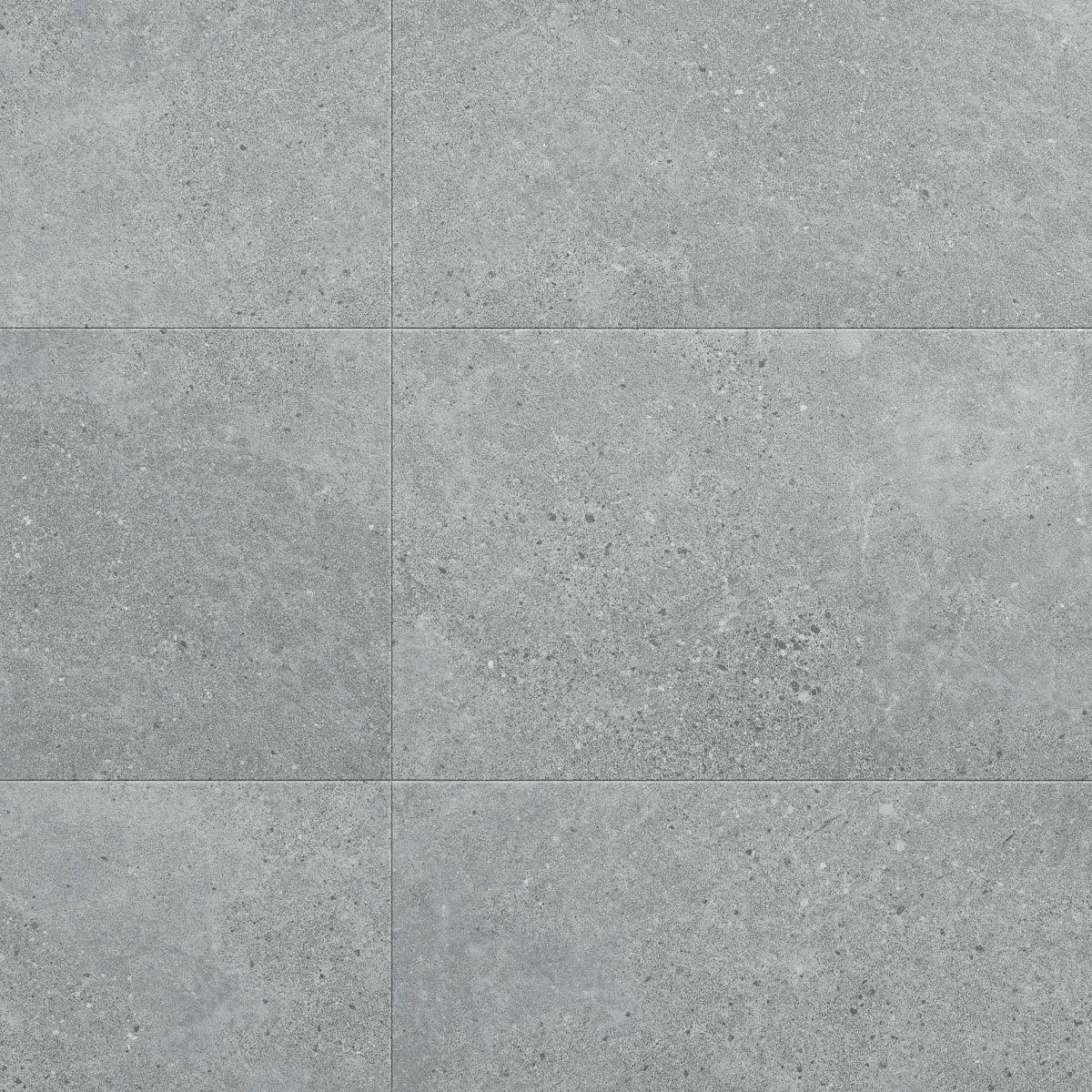 Azulejos rectangulares grises dispuestos en patrón de cuadrícula, adecuados para pisos o paredes.