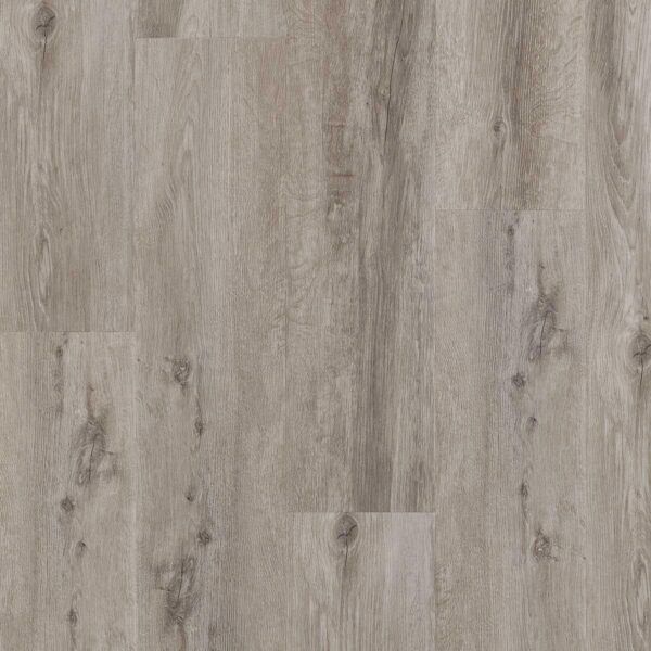 Suelo de aspecto madera color gris claro con patrón de vetas verticales y nudos.