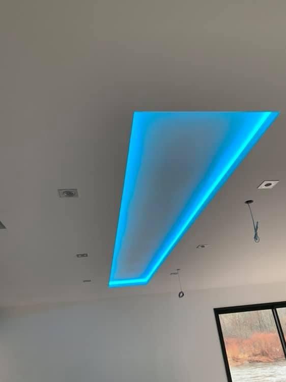 Éclairage LED avec une lumière bleue