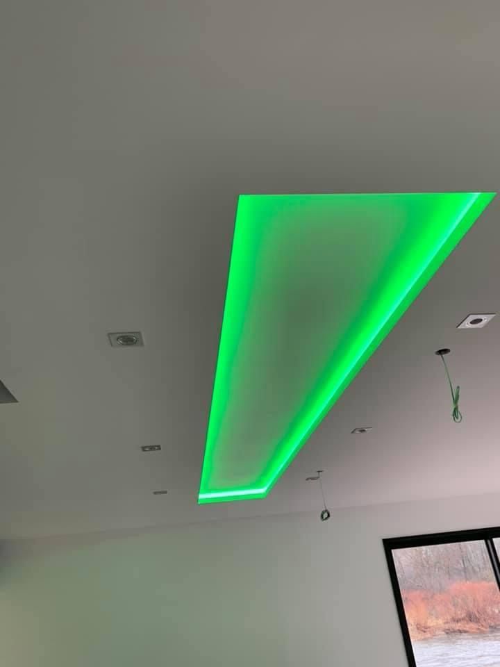 Éclairage LED avec une lumière verte
