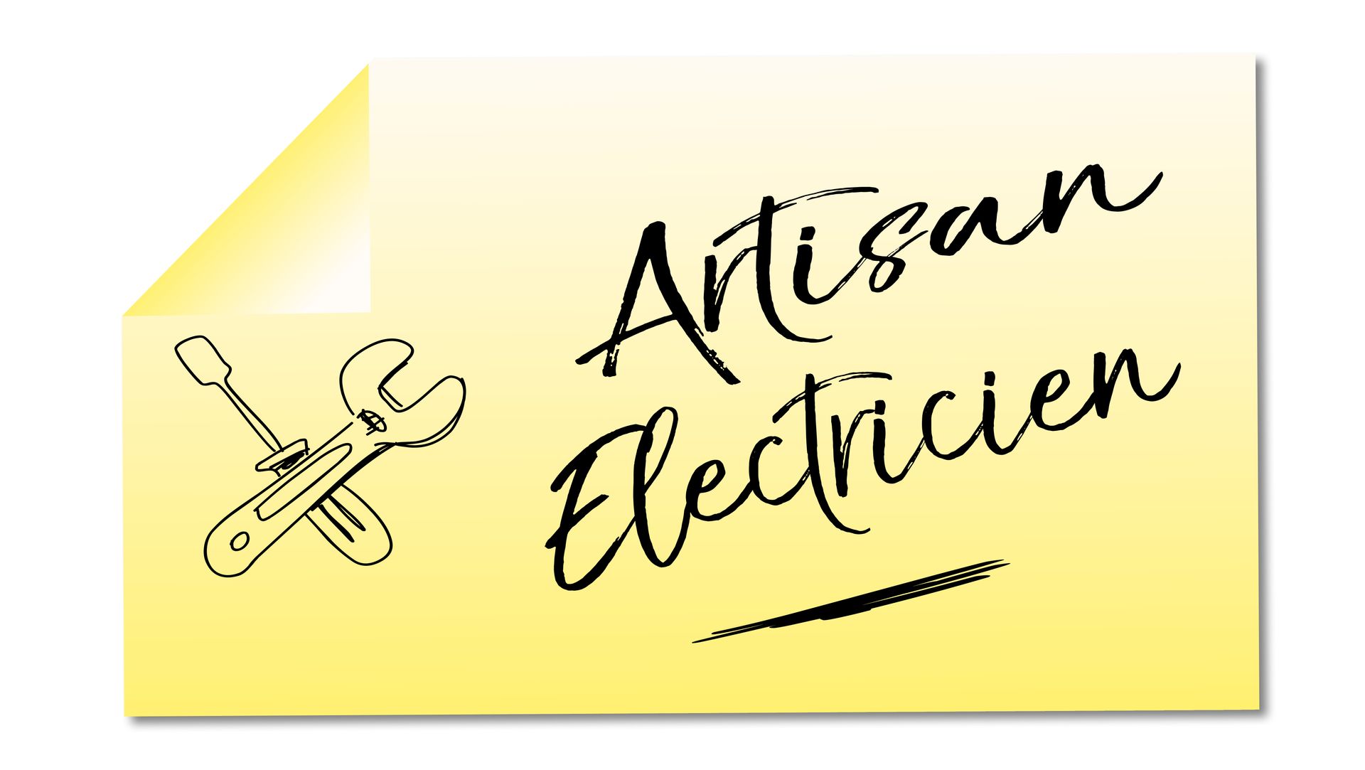 Post-it artisan électricien