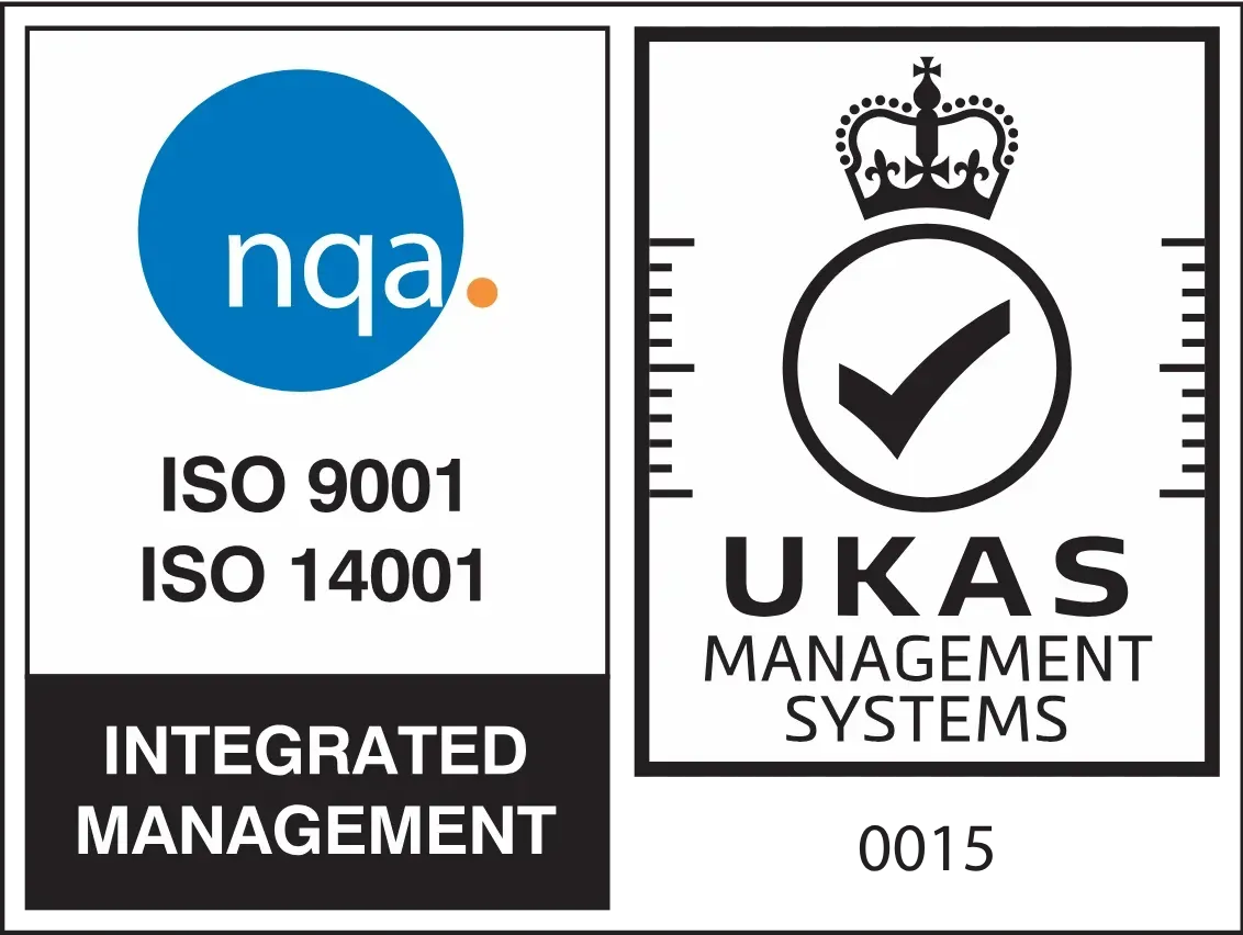 Dos logotipos para los sistemas de gestión ISO 9001 y UKAS