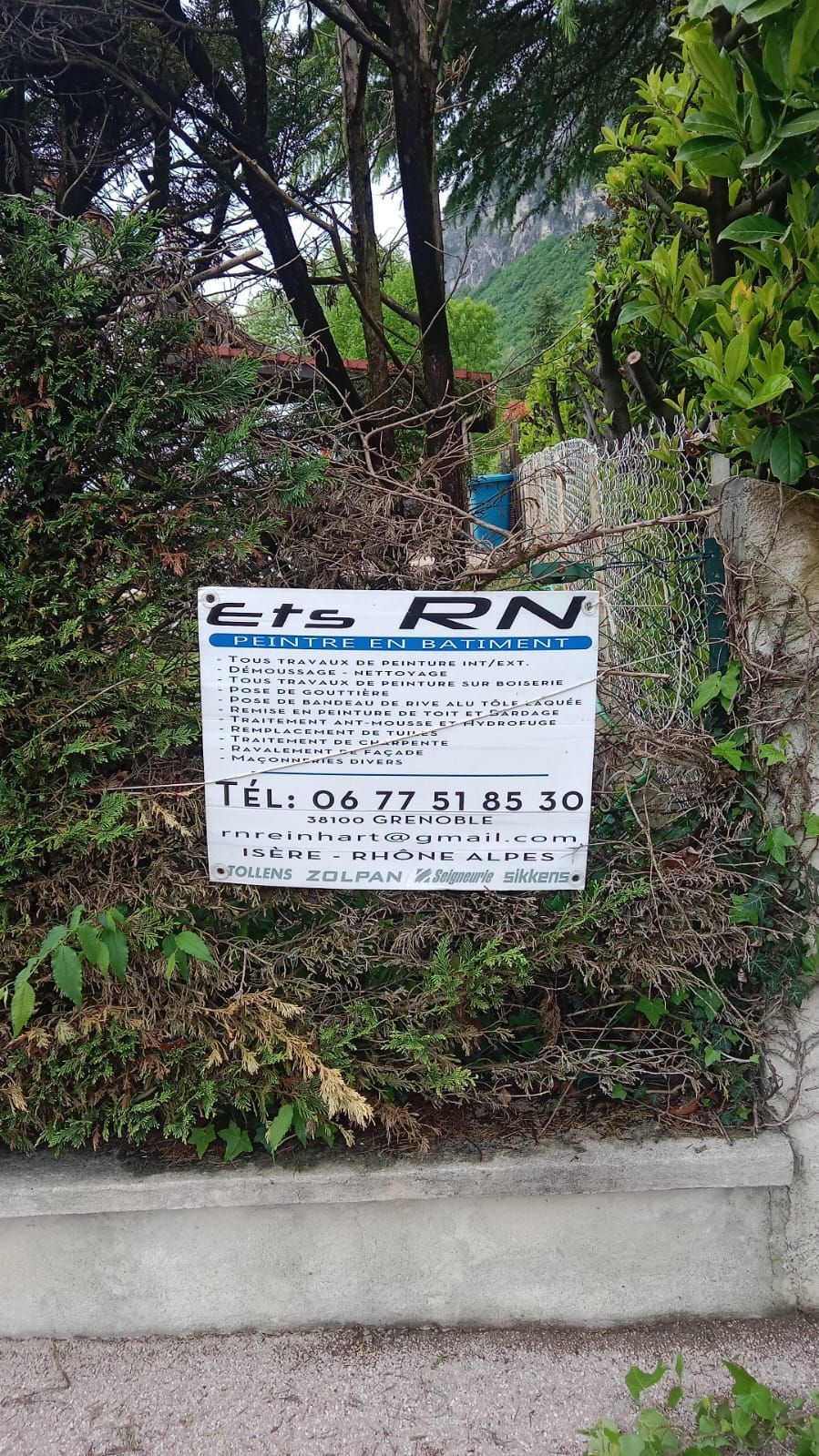 Pancarte de l'entreprise ETS RN