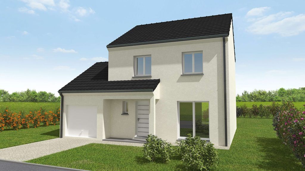 Image 3D d'une maison à étage