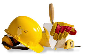Casque jaune avec des outils