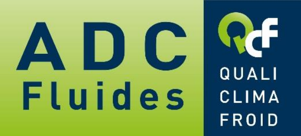 Logo d'ADC Fluides avec QualiClimaFroid.