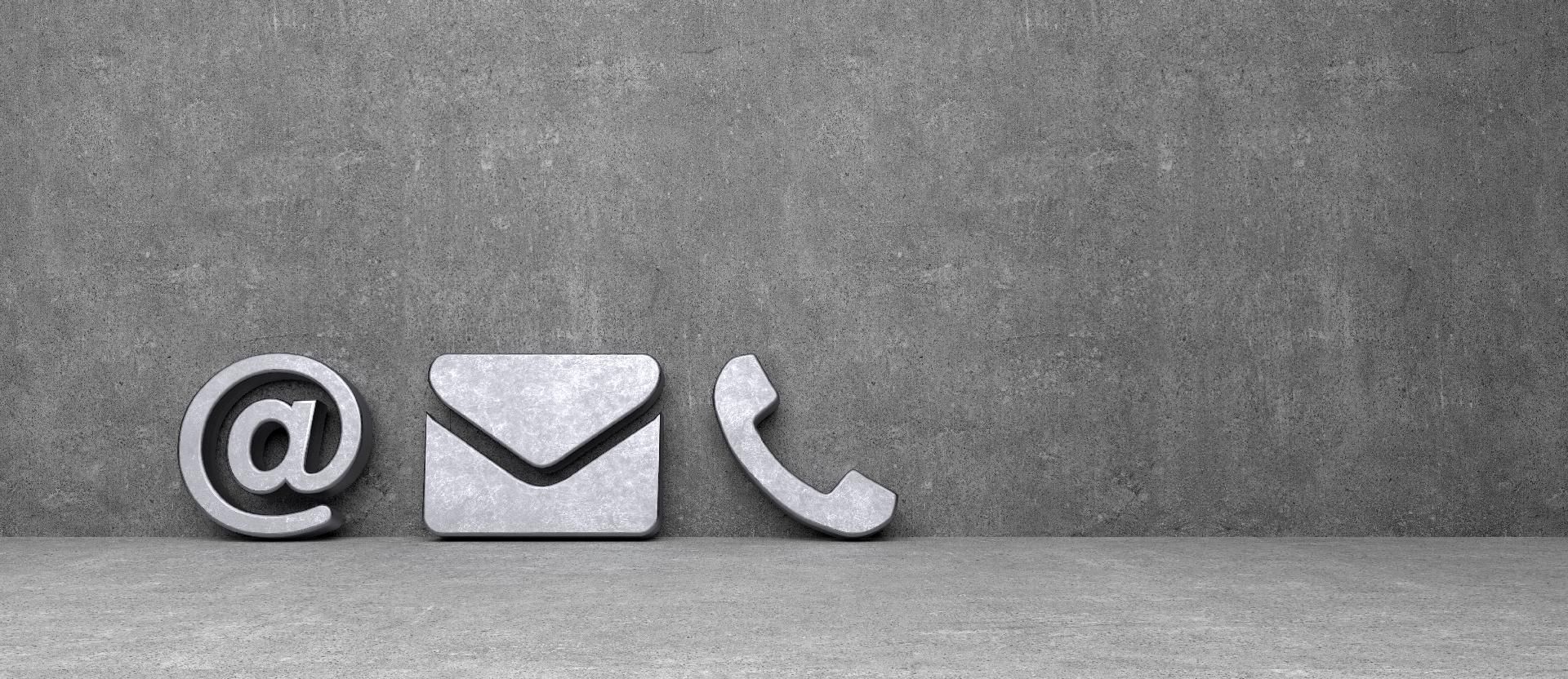 Kontakt Symbole CTA Hintergrund