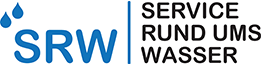 Ein blau-schwarzes Logo für SRW Service rund ums Wasser