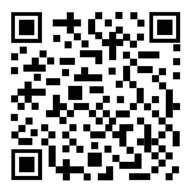 Code QR noir et blanc centré sur un fond blanc