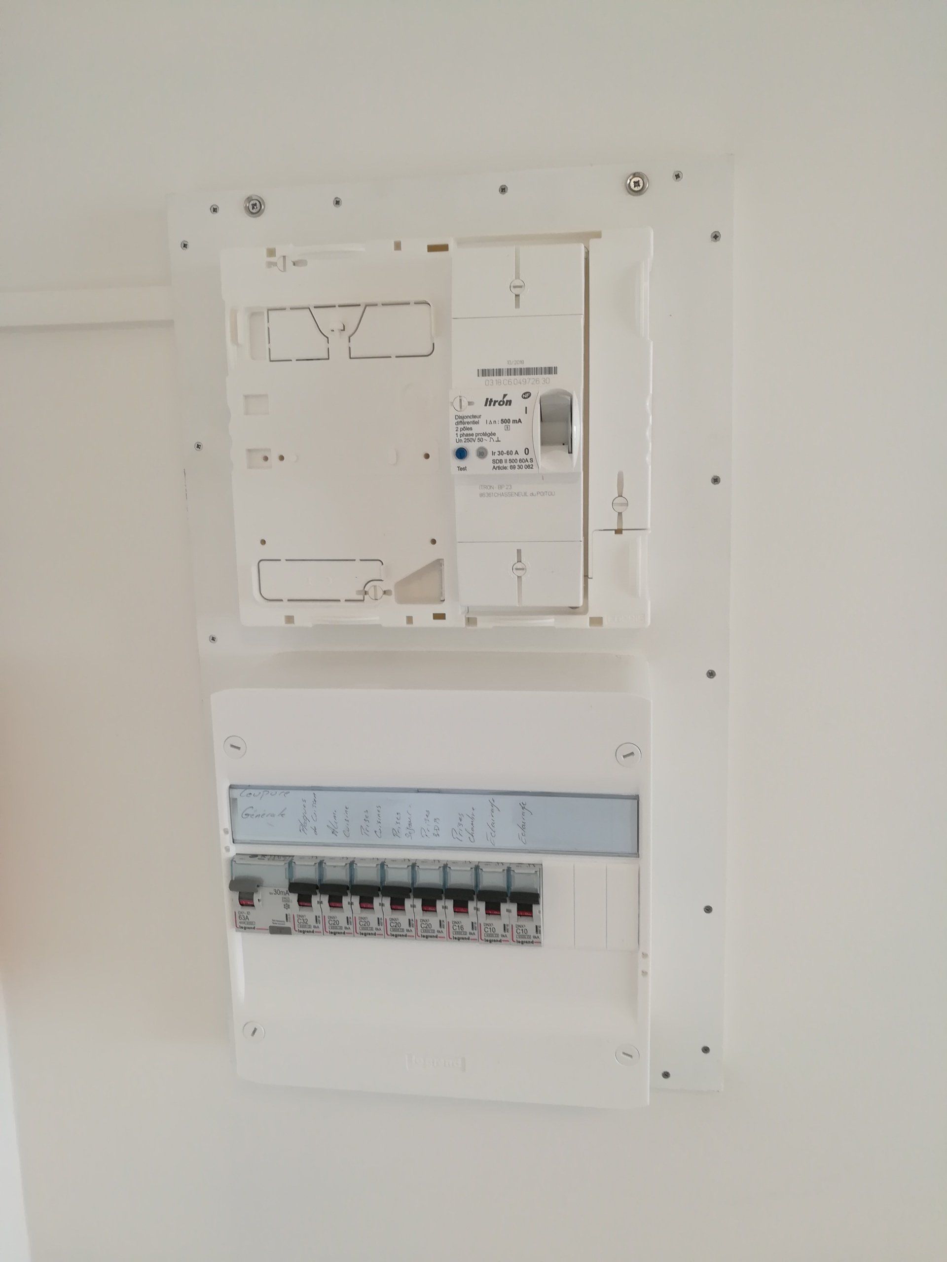 Tableau électrique après