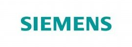 Logo Siemens : mot-symbole bleu sarcelle sur fond blanc.