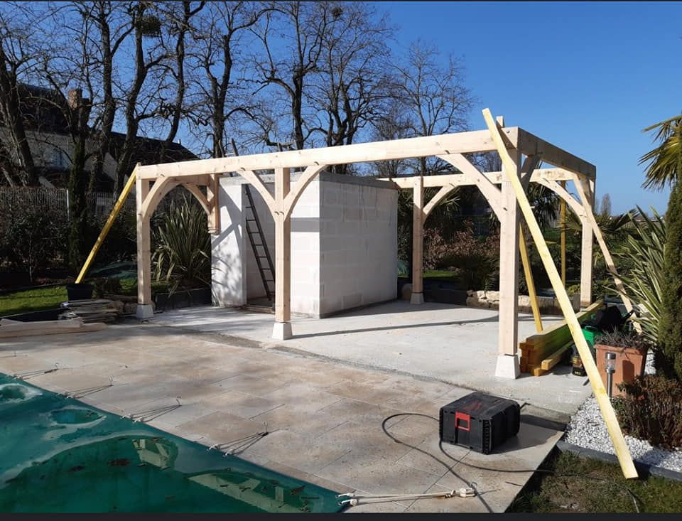 Construction abri de piscine