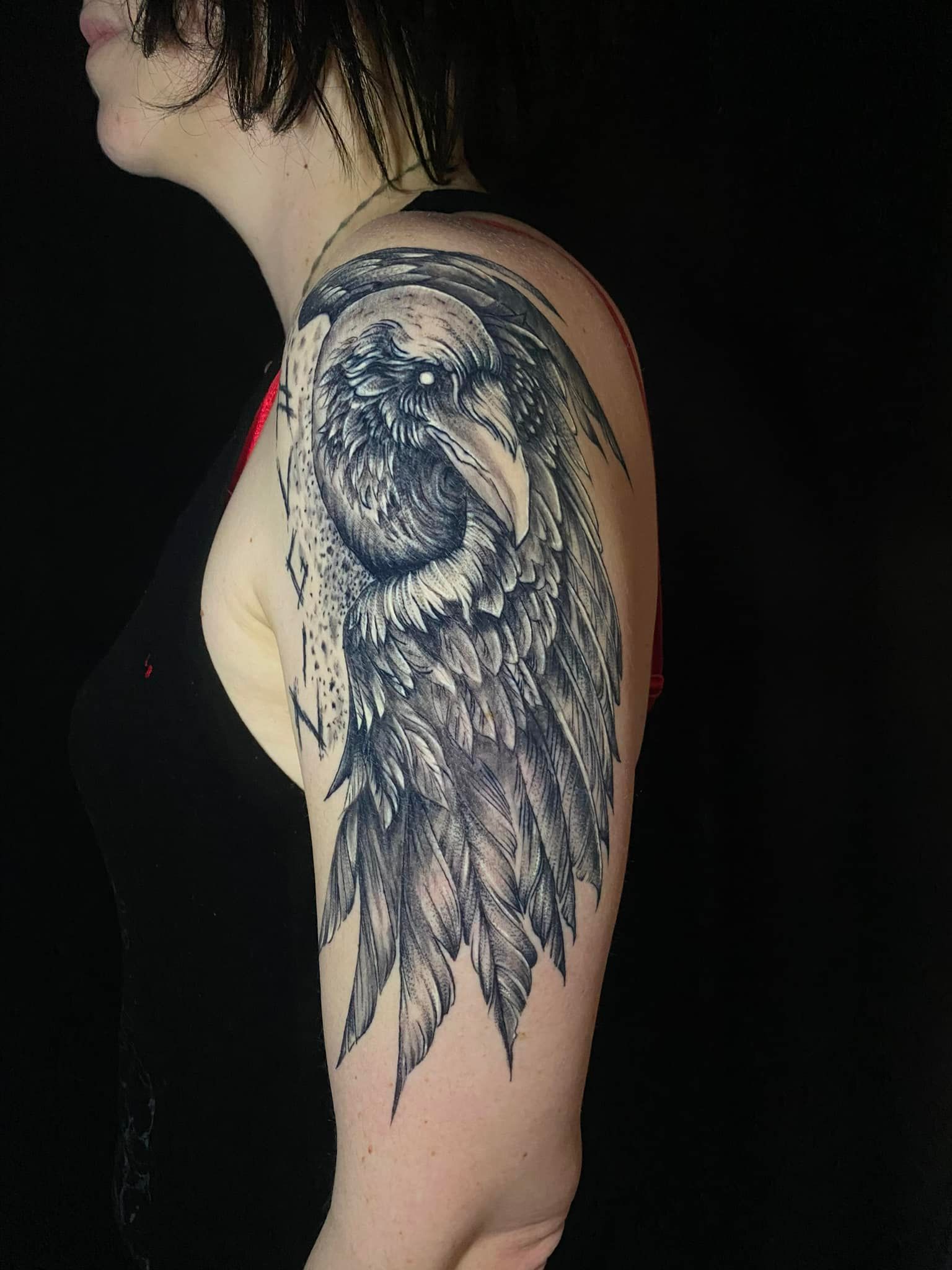 Tatouage représentant un corbeau