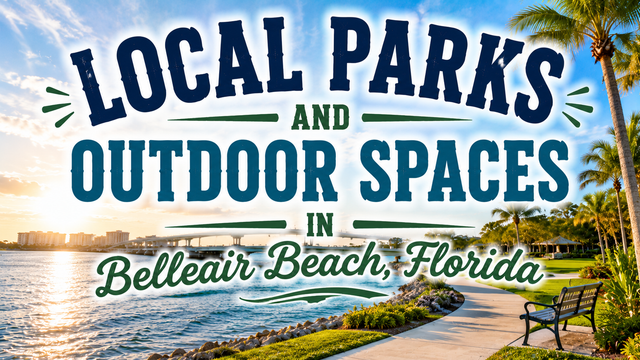 Local Parks and Outdoor Spaces in Belleair Beach, Florida, over a scenic shoreline background