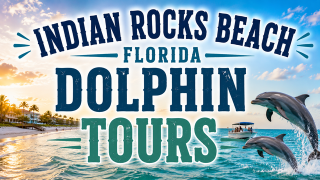 Indian Rocks Beach, Florida dolphin tours with dolphins leaping in blue ocean waves