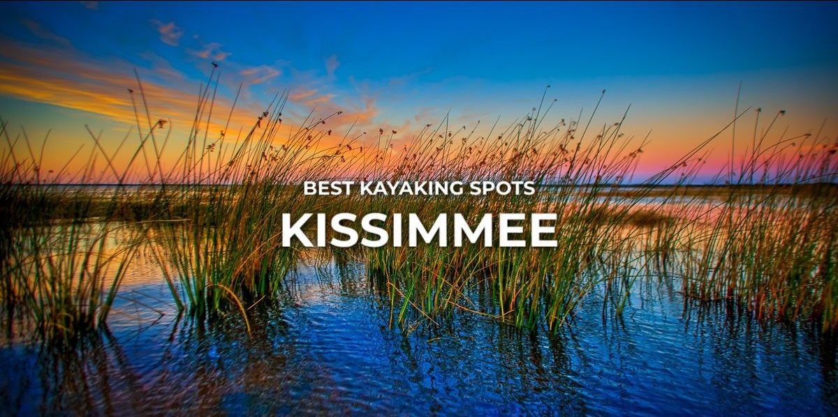Sunset over a marsh with tall grass and text 