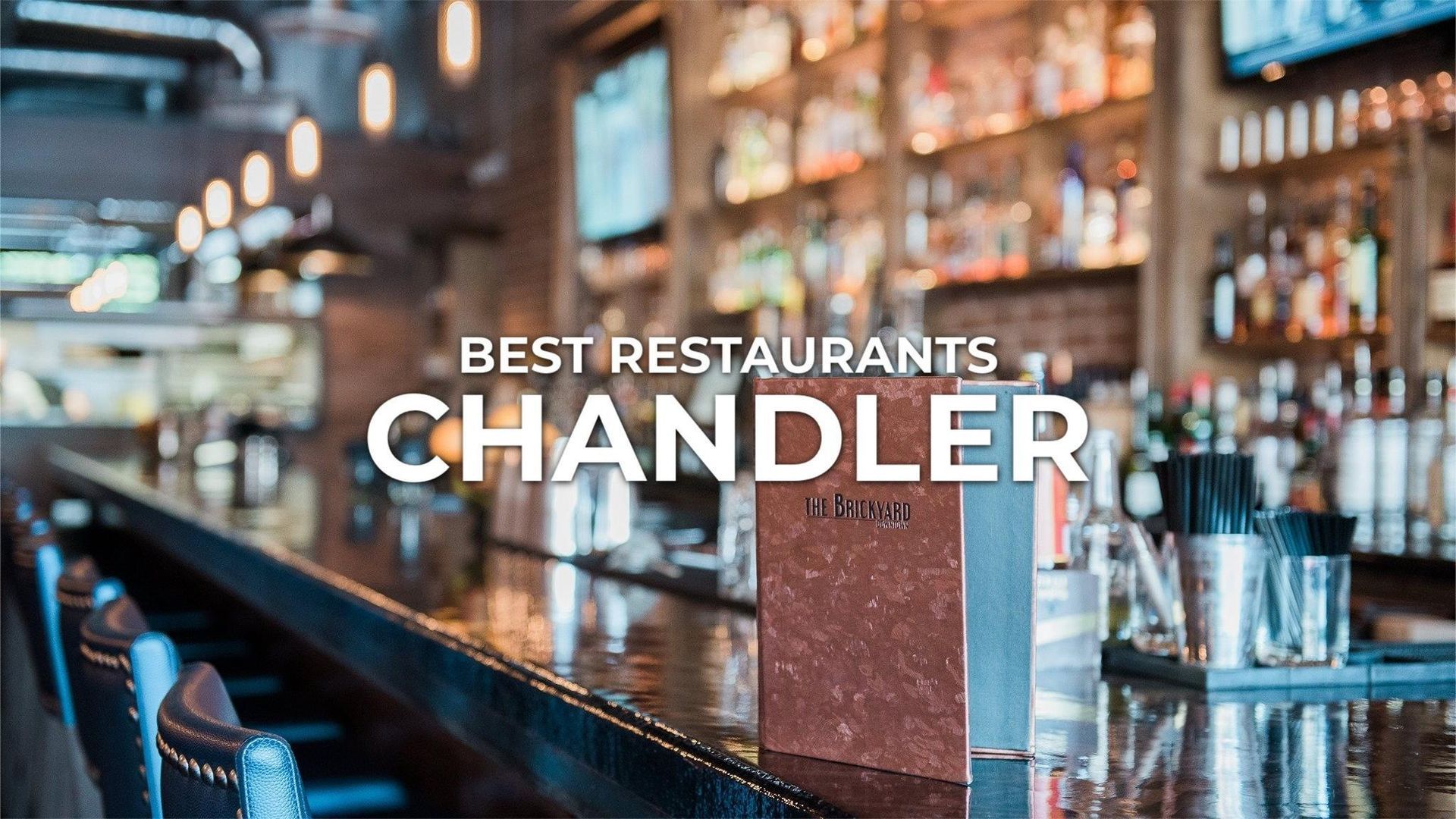 Bar in a restaurant, text