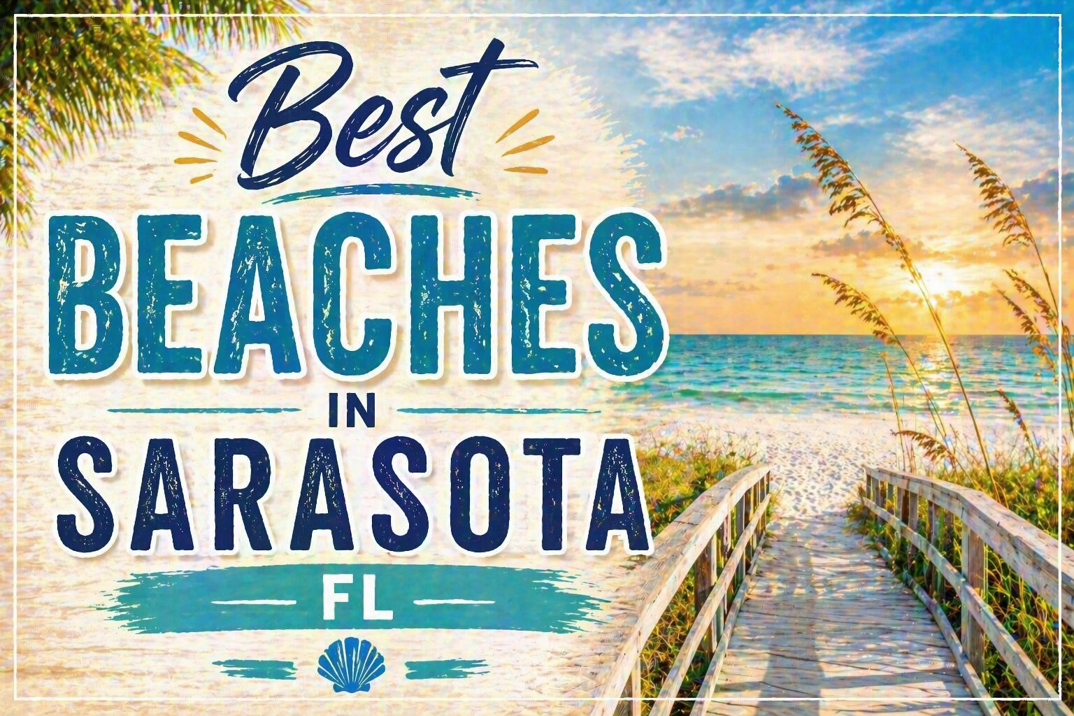 An aerial view of a crowded, bright white sand beach bordering vibrant turquoise ocean waters under a clear blue sky.