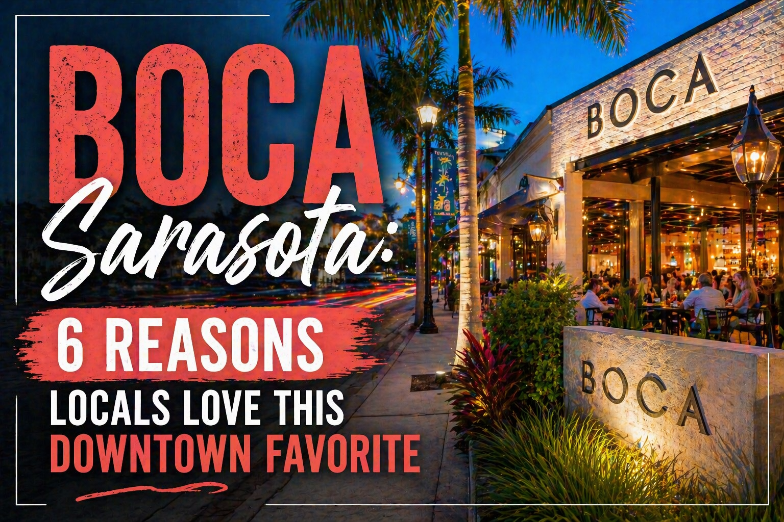 A brightly lit restaurant building with a 