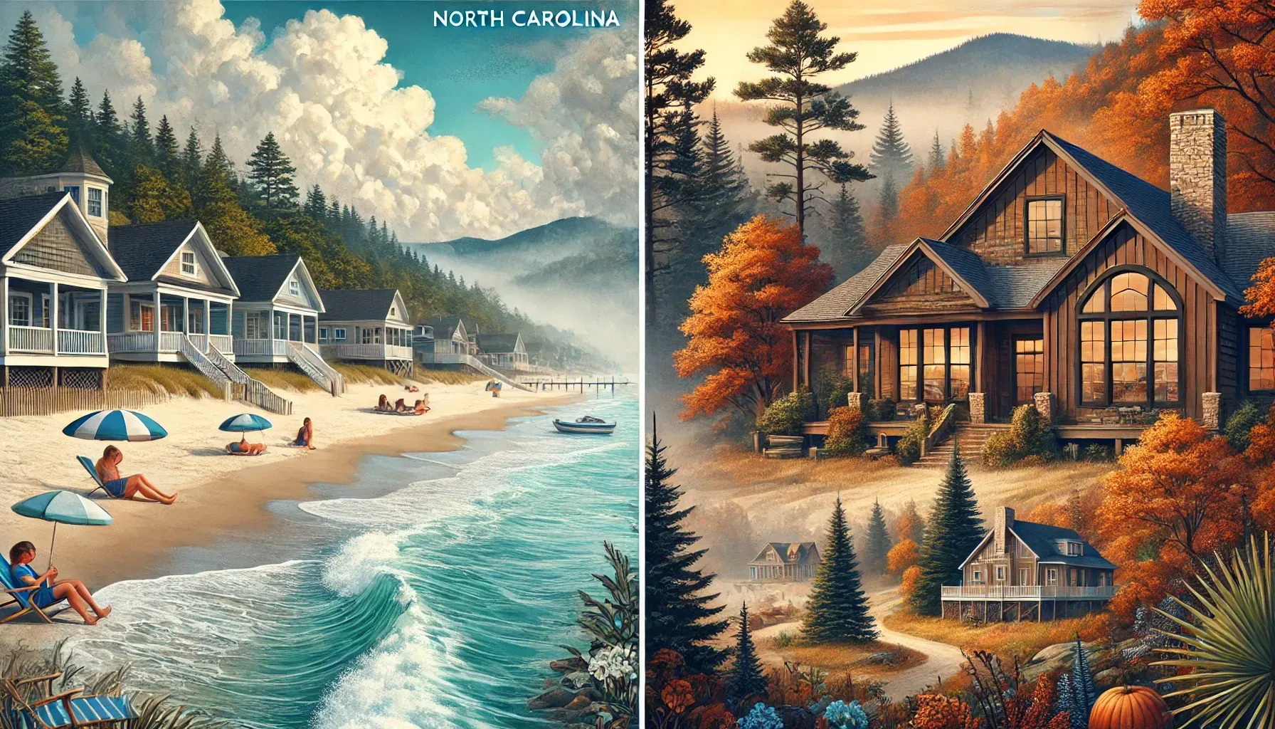 North carolina in fall and winter