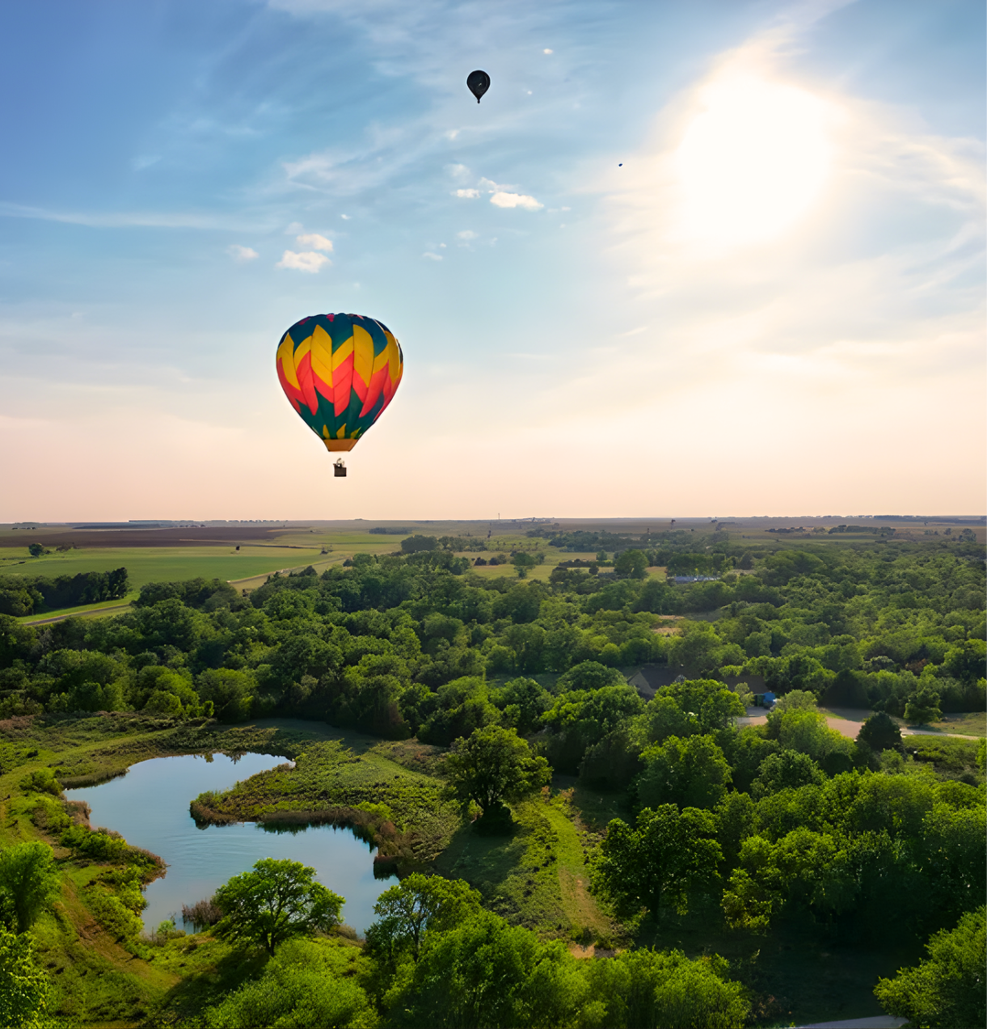 Oklahoma City skyline with the Oklahoma River visible