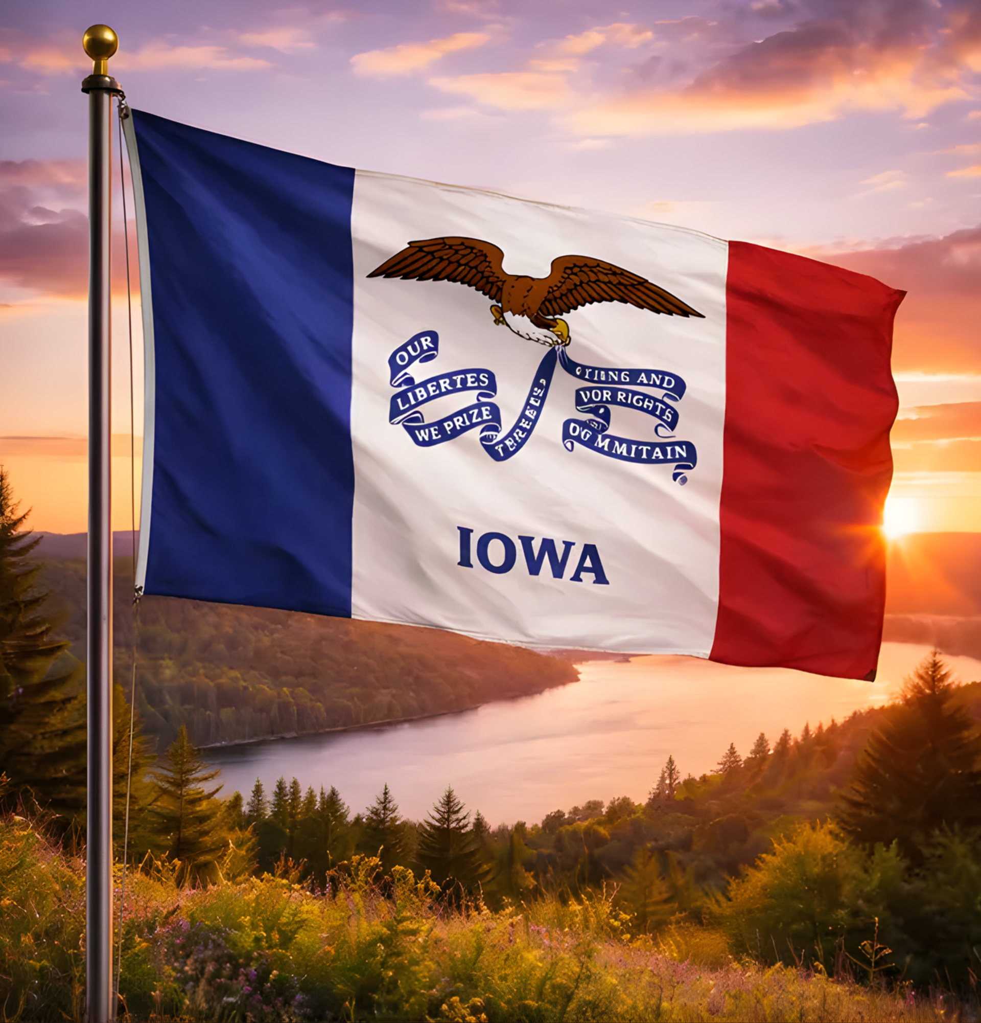 Oklahoma City skyline with the Oklahoma River visible