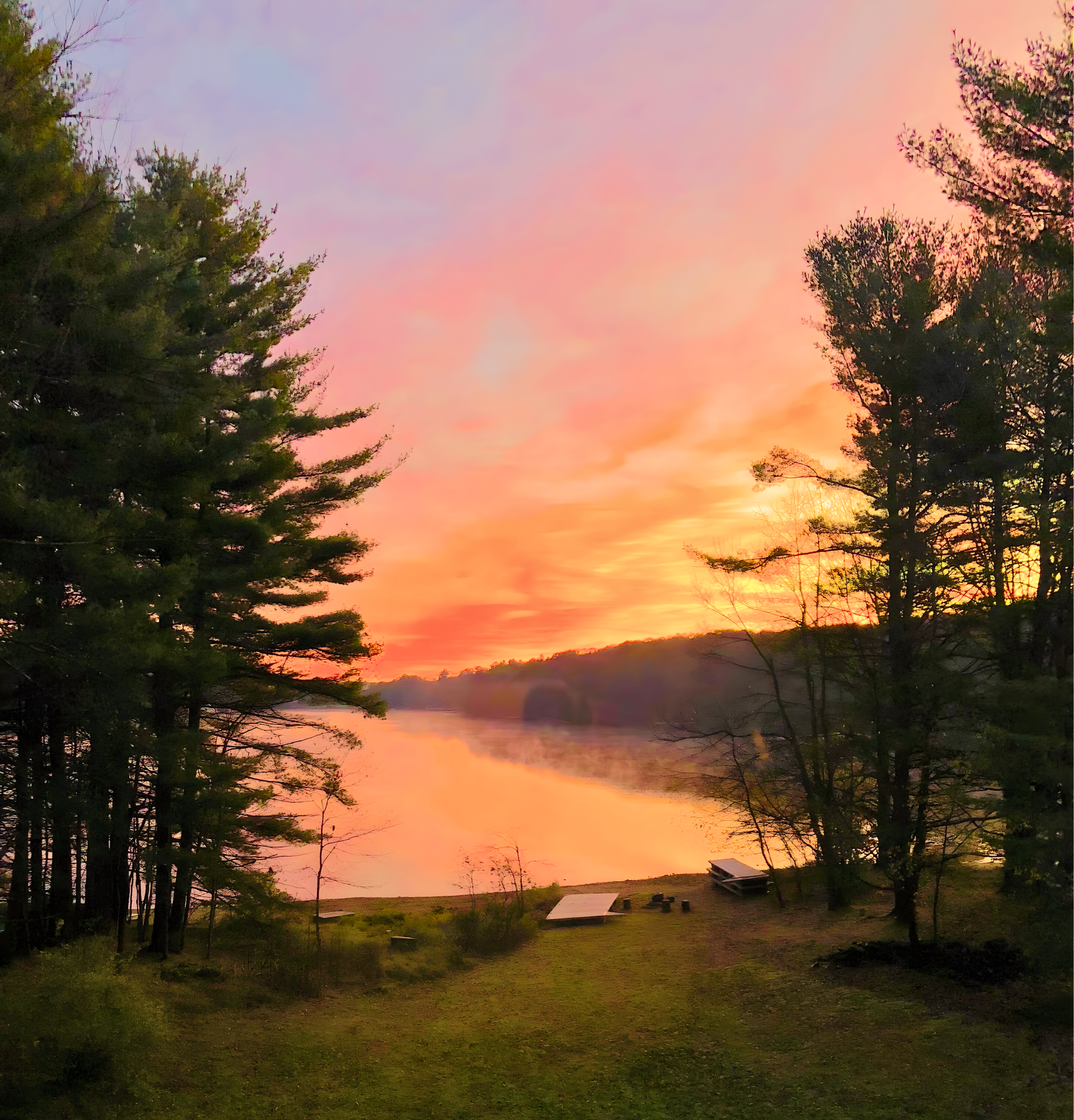 Oklahoma City skyline with the Oklahoma River visible