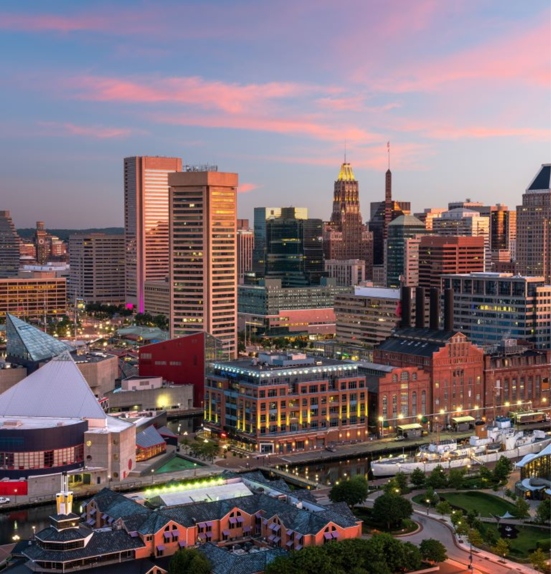 Oklahoma City skyline with the Oklahoma River visible