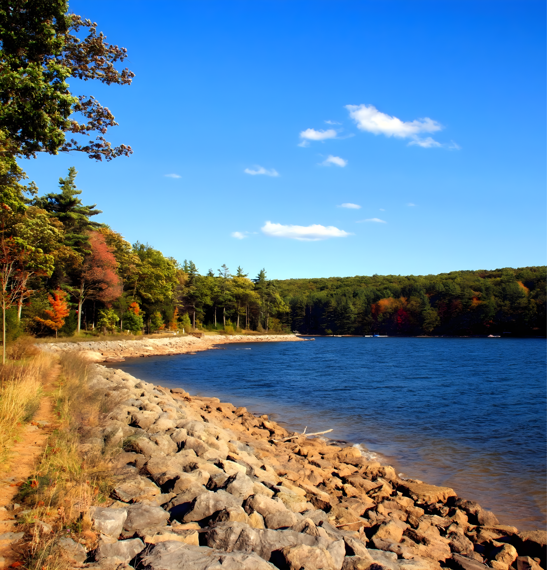 Oklahoma City skyline with the Oklahoma River visible