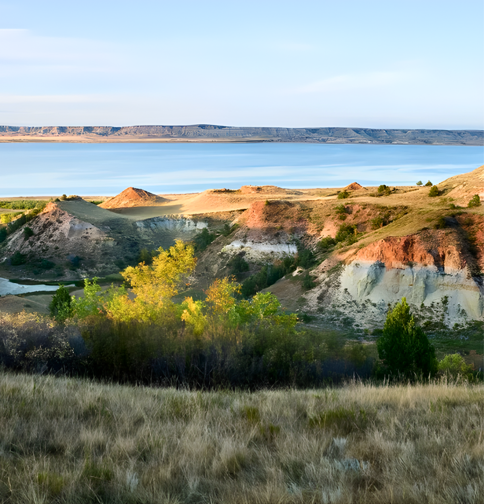 Oklahoma City skyline with the Oklahoma River visible