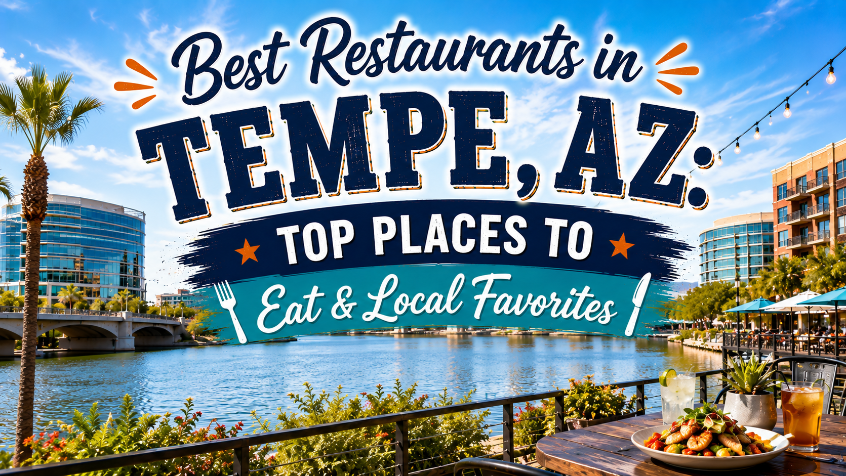 Best restaurants in Tempe, AZ, with skyline, river, and outdoor dining scene