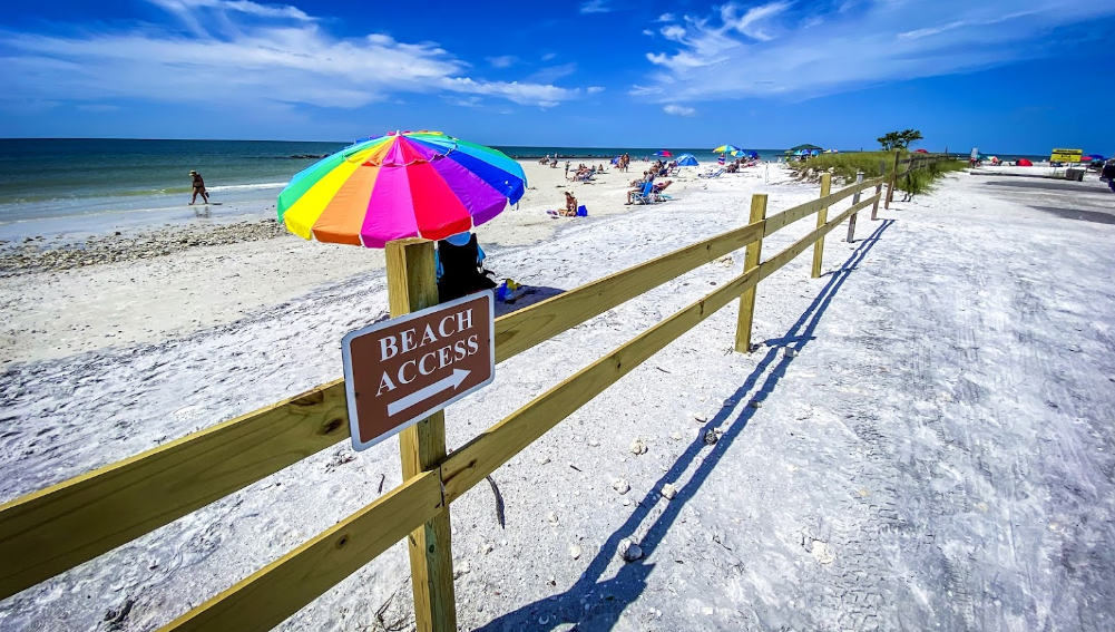 Beach access on Honeymoon Island State Park