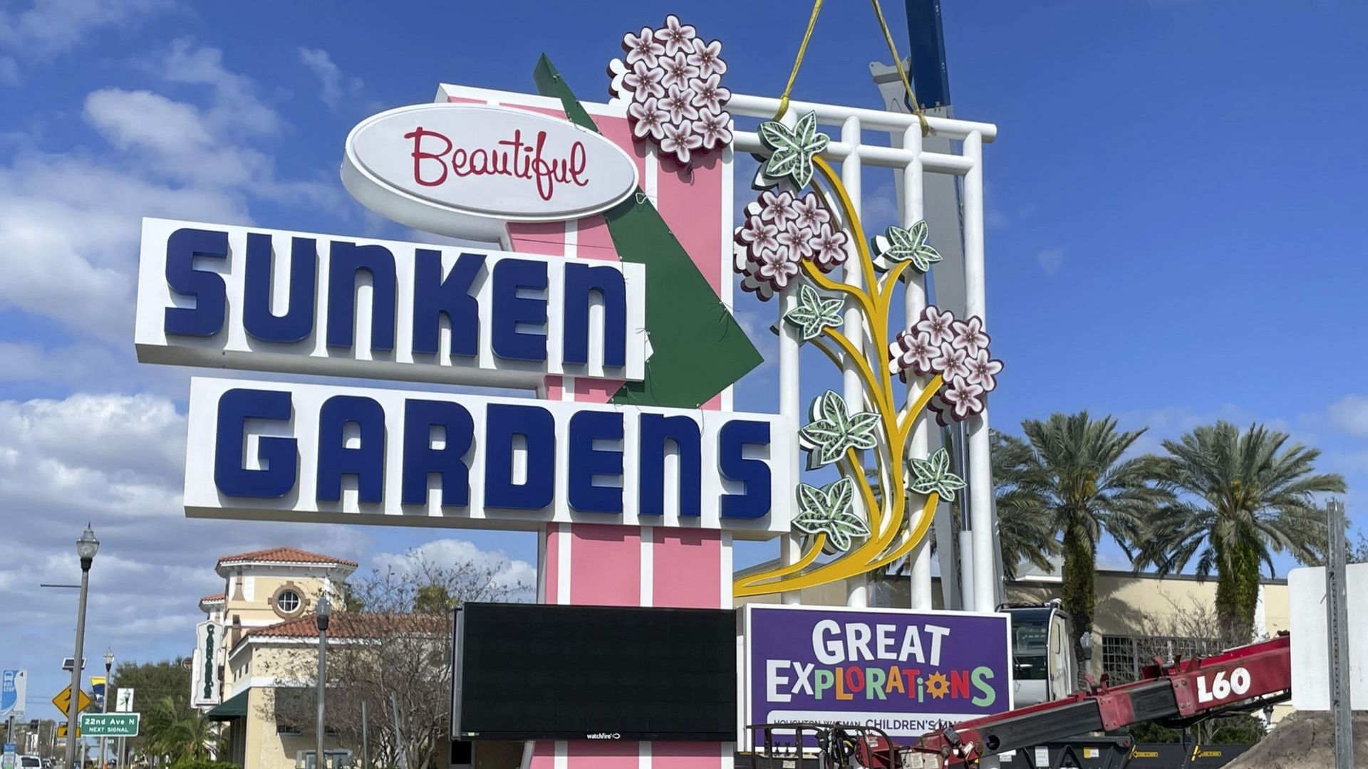 Sign for Sunken Gardens,