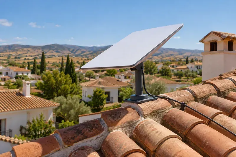 Antena Starlink con montaje exterior en Cabanillas del Campo