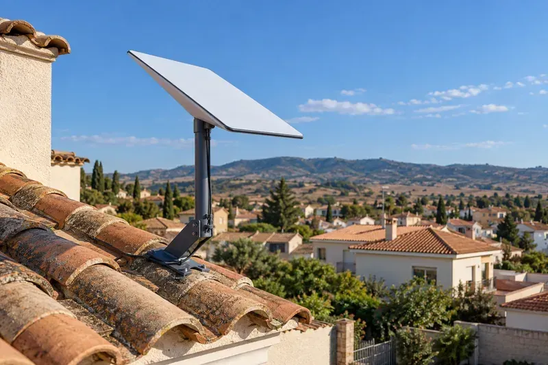 Antena Starlink con montaje exterior en El Casar