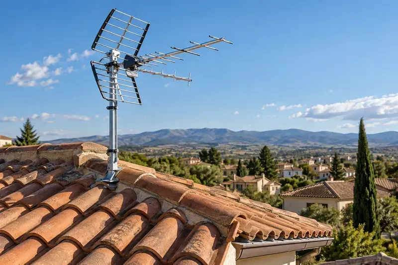 Antena TDT instalada en una vivienda en Alovera