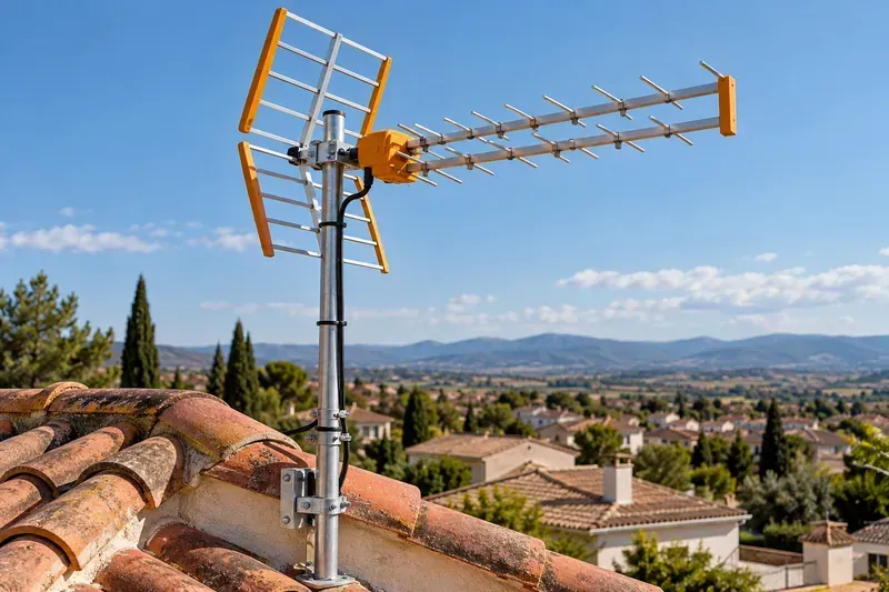Antena TDT instalada en una vivienda en Marchamalo