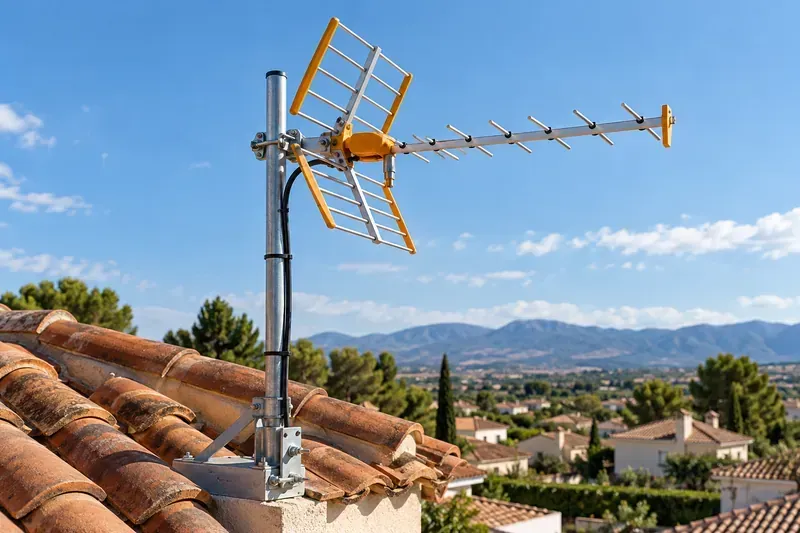 Antena TDT instalada en una vivienda en Pioz